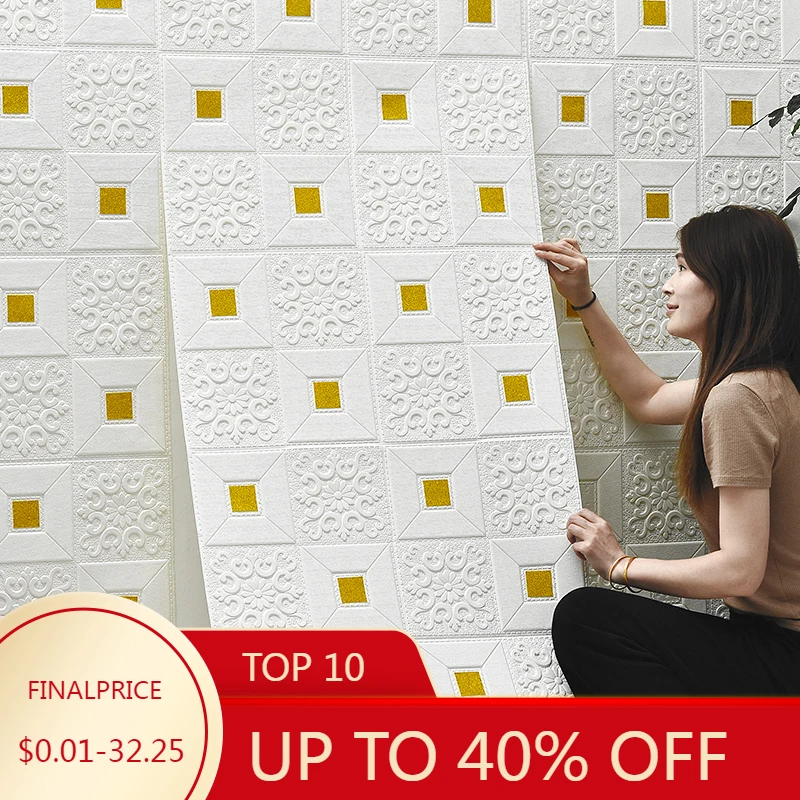 

10/5/1Meter Foam Brick 3D DIY Wall Stickers Self Adhesive Wallpaper Panels Home Decor Living Room Bedroom House Decoration