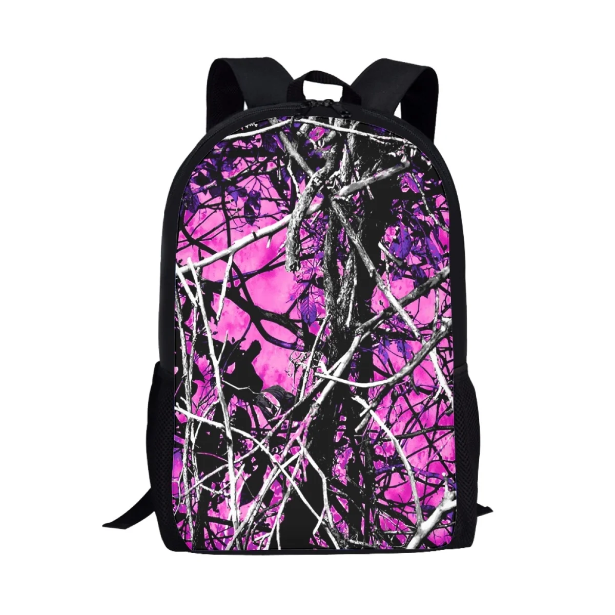 

New Fashion Cartoon Printing Backpack Children Side Pocket Adjustable Schoolbag Polyester Fabric Teenage Dirt Resistant Satchel