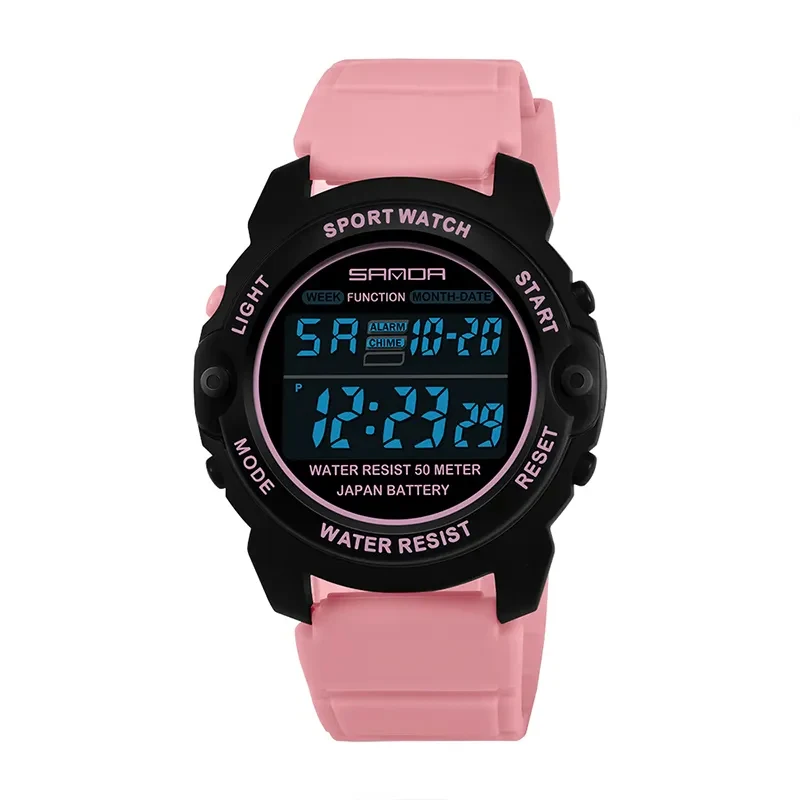 Male Date Led Chronograph Electronic Wristwatches Men