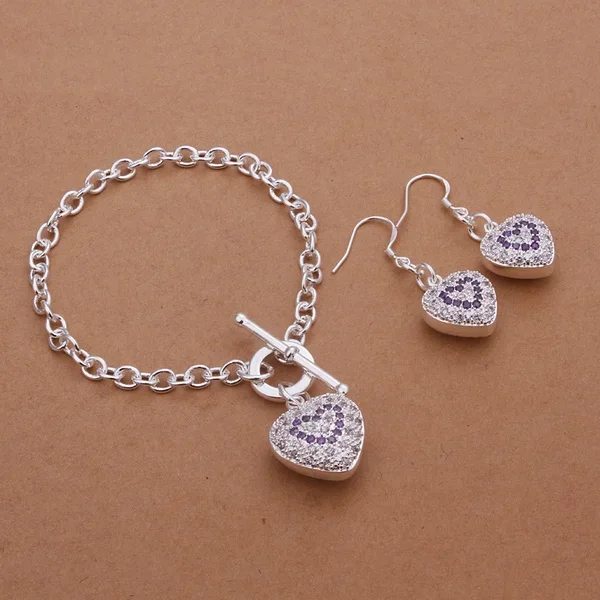 

Женский комплект ювелирных изделий из циркона, браслет с кристаллами