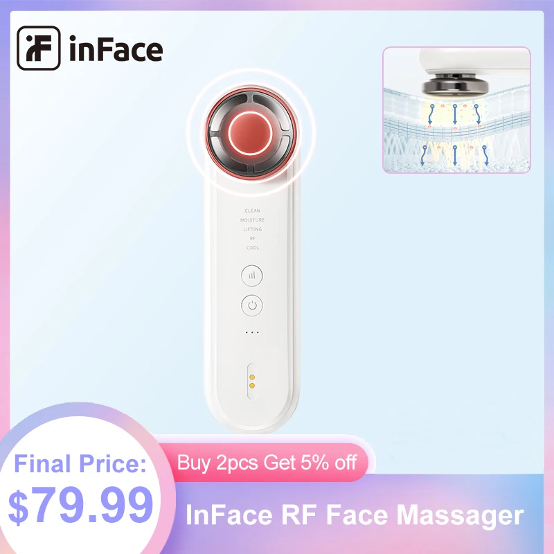 inFace RF Face Massager Microcurrents Skin Care Facial Radiofrequency Tightening Lifting Machine Wrinkle Removal Beauty Devices