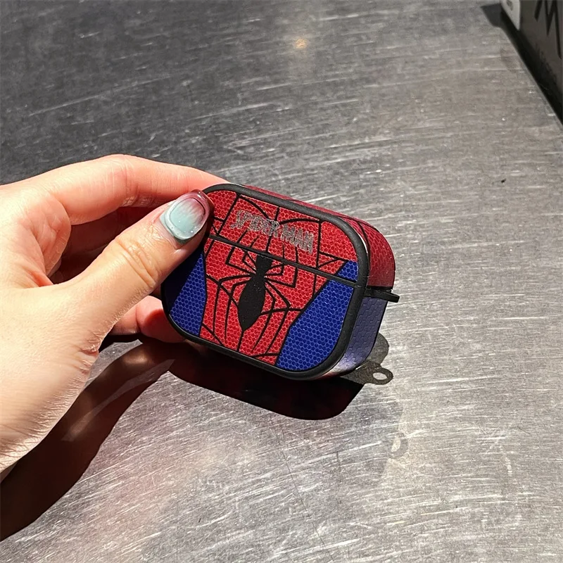 Защитный чехол для наушников Disney Spiderman из искусственной кожи и ТПУ Airpods 4 2024