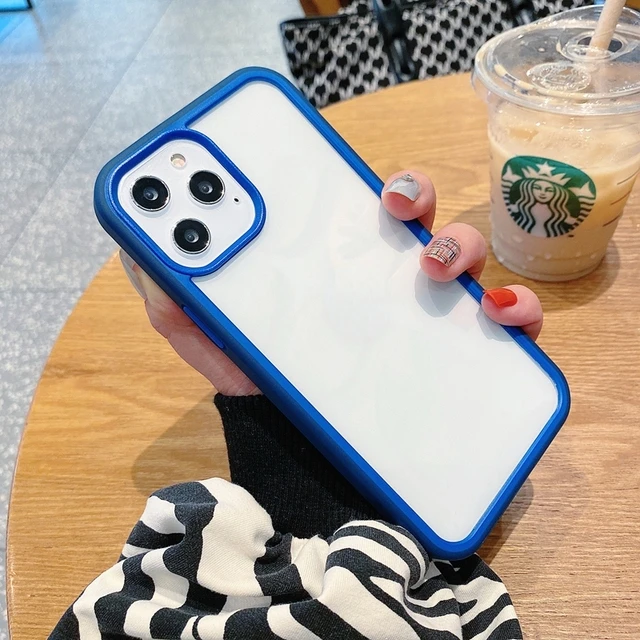 

Factory Direct Selling Clear Colorful Soft Frame Case For iPhone 13 12 11 Mini Pro Max X XR XS Max 7 8 Plus Rugged Shockprood Ar