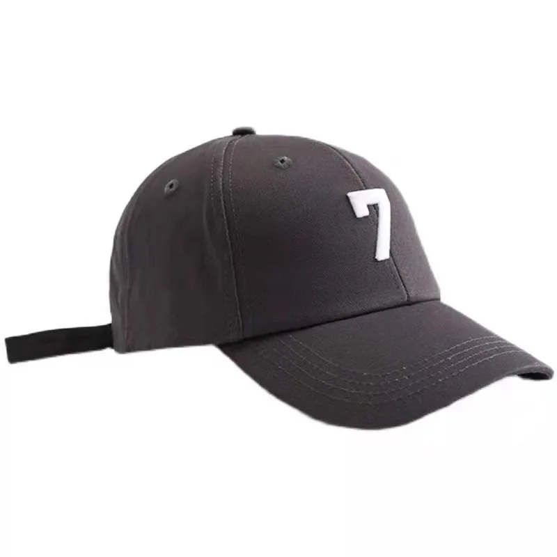 

Baseball Cap Korean Version Number 7 Trend Embroidery Style Sun Protection Caps Men and Women Hat Four Seasons Baseball Cap
