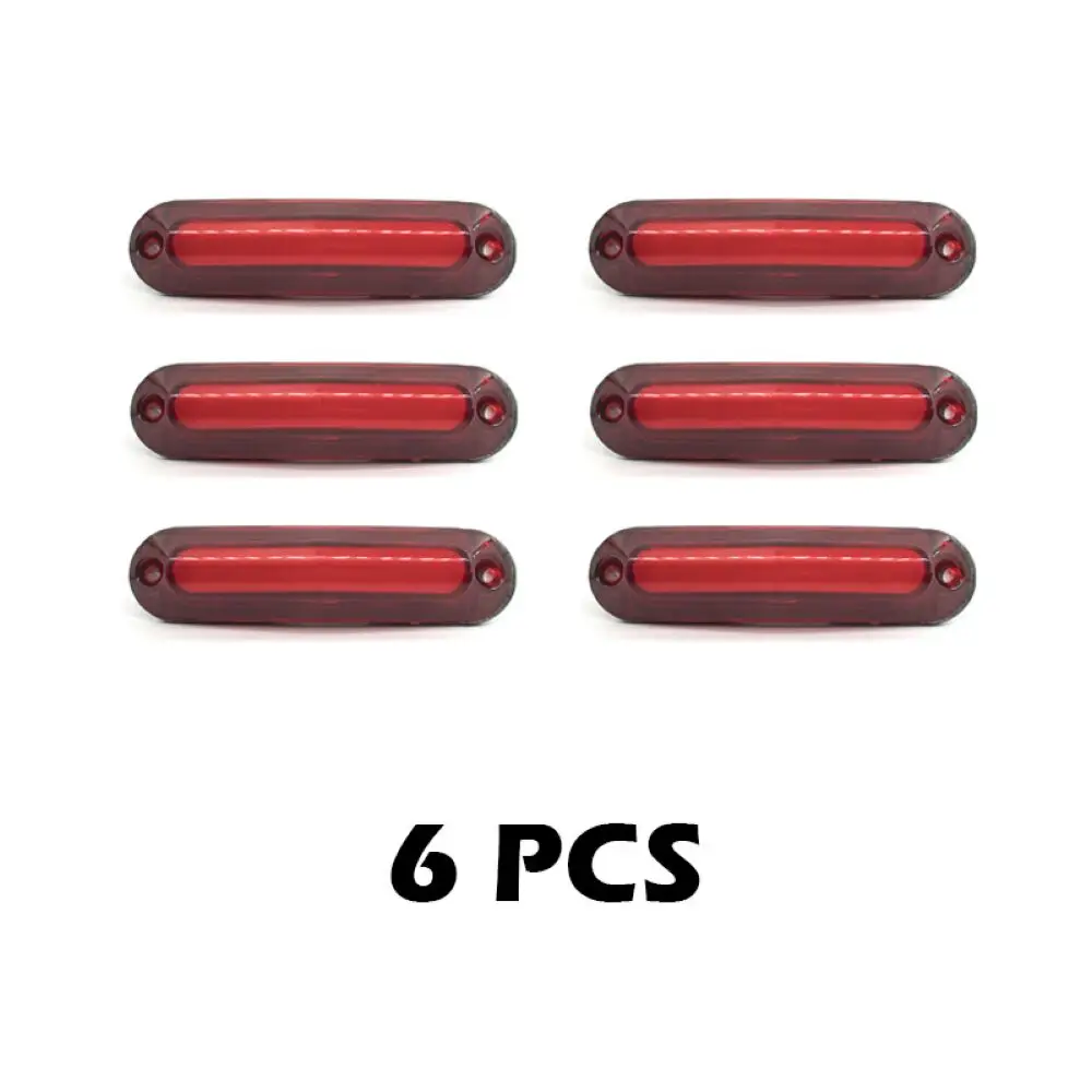 6x/10x 12 В 24 В светодиодные боковые габаритные фонари 6 светодиодных фонарей для прицепа, грузовика, грузовика, оранжевый, белый, красный, индикаторная лампа, автоаксессуары