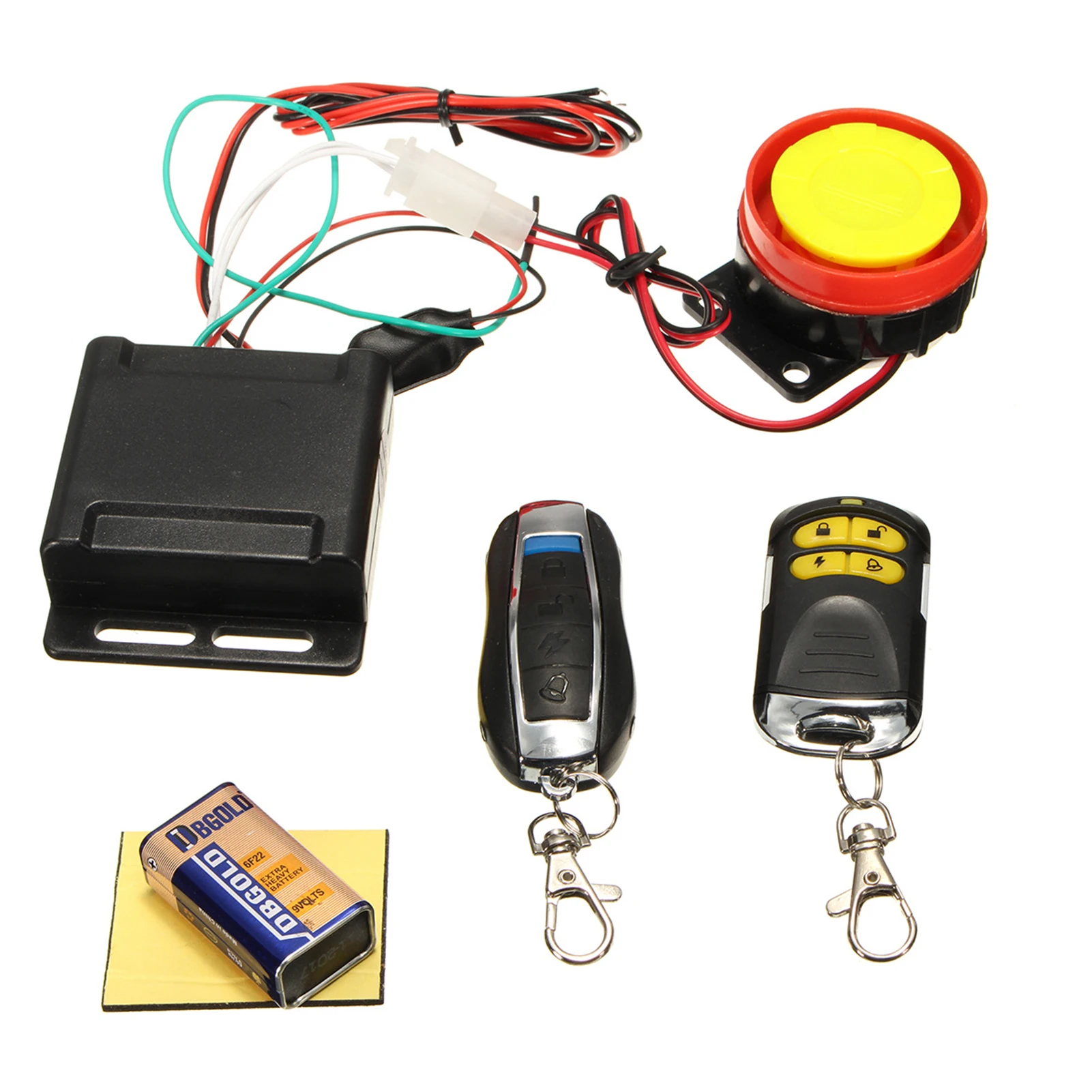 

Motorcycle Anti Theft Alarm Bike Alarm With Remote 125dB Remote Control Horn Alarm Warner Adjustable Sensitivity