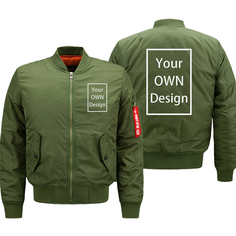 Custom Your Own Logo Men Women Unisex Flight Suit Jacket Winter Fleece Coat Waterproof Windproof Warm Autumn Streetwear