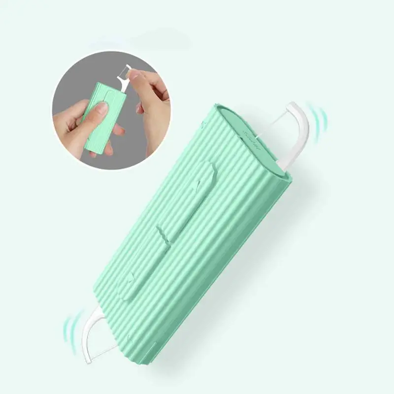 

Диспенсер для флосса, портативный автоматический многоразовый контейнер для хранения нитей, содержит 10 флоссеров