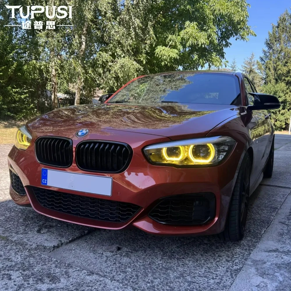Фото Желтые светодиодные модули Angel Eyes для BMW 1 серии DRL F20 F21 LCI 116i 118i 120i 125i 116d Фара светодиодные ходовые огни для автомобиля №1