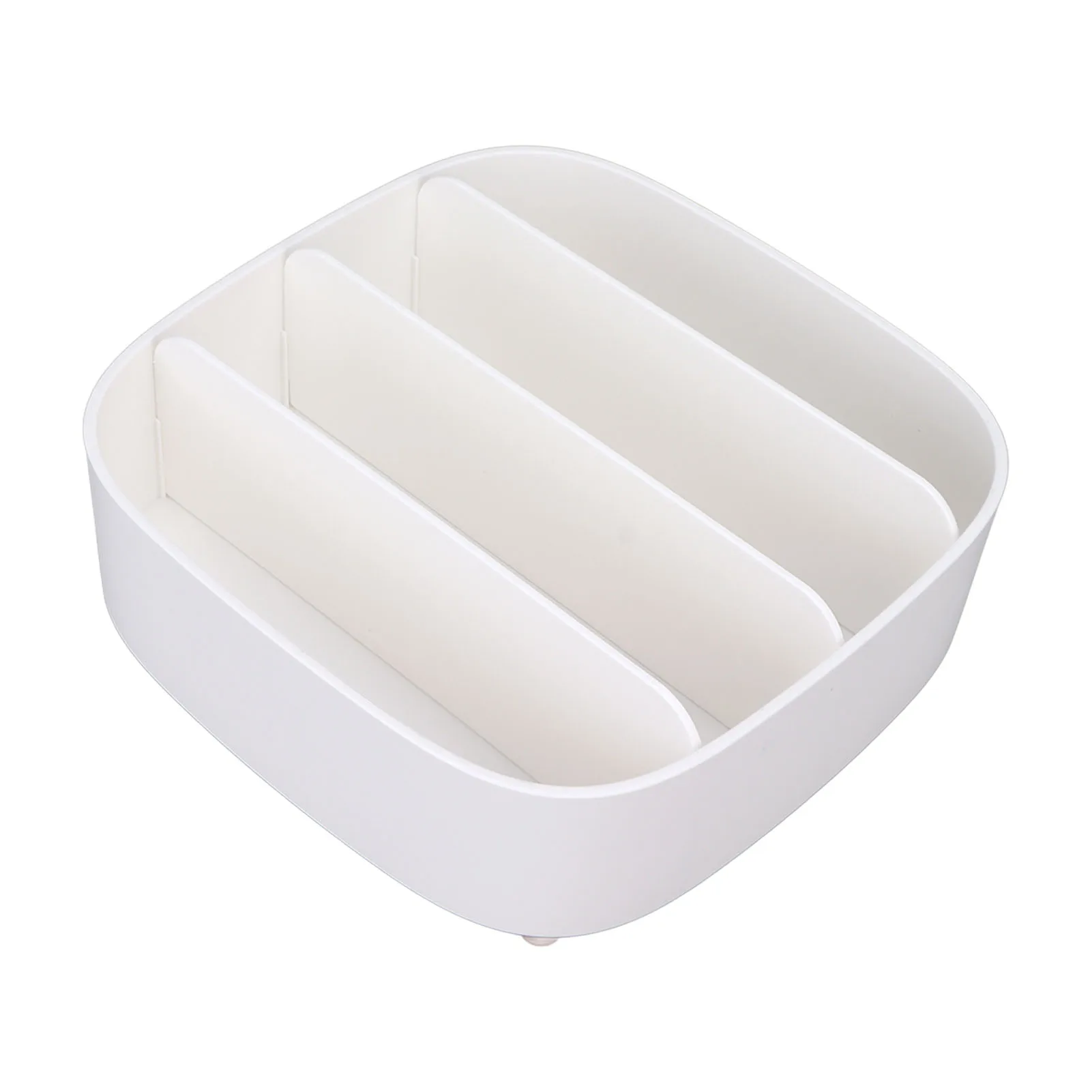 

Detachable Makeup Organizer Eyeshadow Storage Box for Dresser Vanity Bathroom with 3pcs Dividers