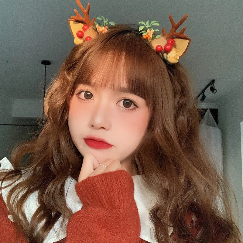 2 шт. новые рождественские заколки для волос милые с оленями женщин и девочек