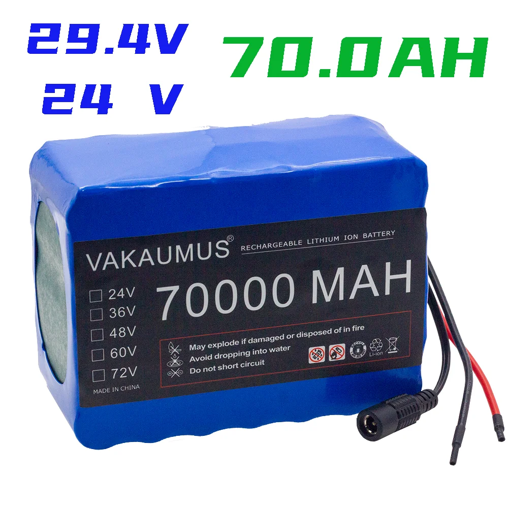 Large Capacity 7S6P 24V 70AH Battery 250W 500W 29.4V Electric Off-Road Vehicle Children'S Car Golf Cart Lithium Battery Pack