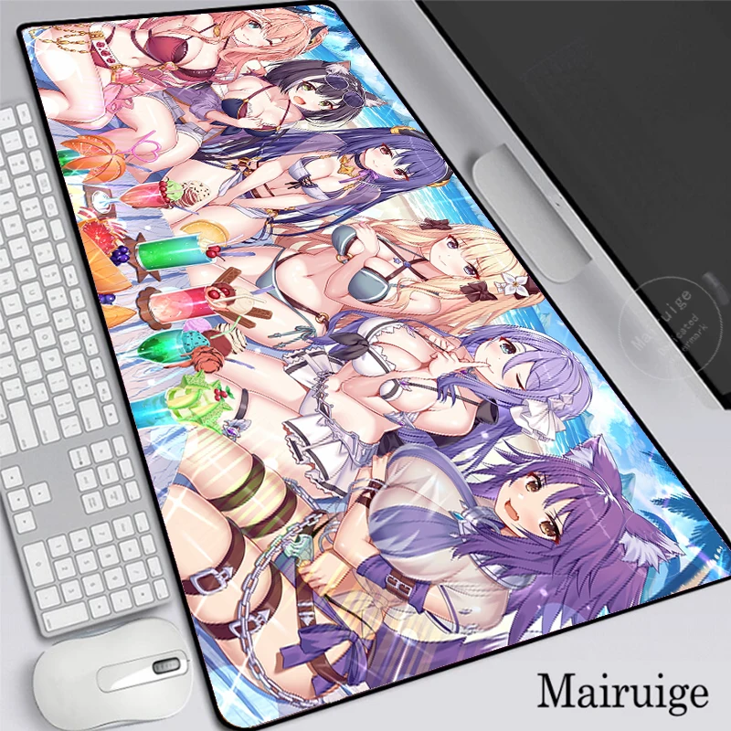 Anime Sexy busty beauty Mouse Pad Desk Mat Large XXLGenshin Impact Mousepad Gaming Accessoroes Laptop Gamer Waterproof  Keyboard