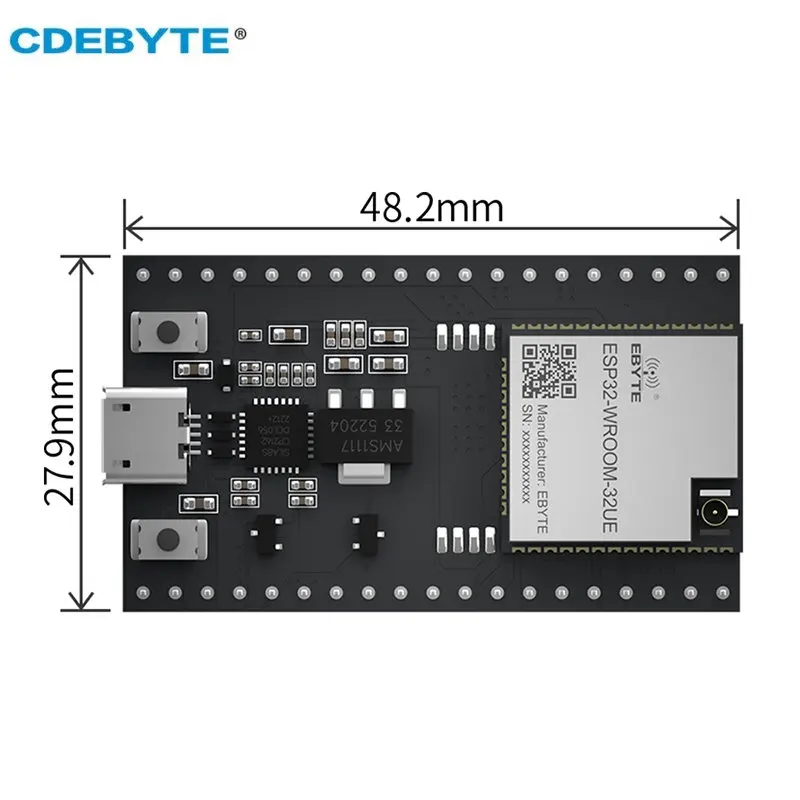 ESP32 Test Board CDEBYTE ESP32-WROOM-32UE-TB USB Interface 2.4~2.5GHz Support IEEE802.11b/g/n