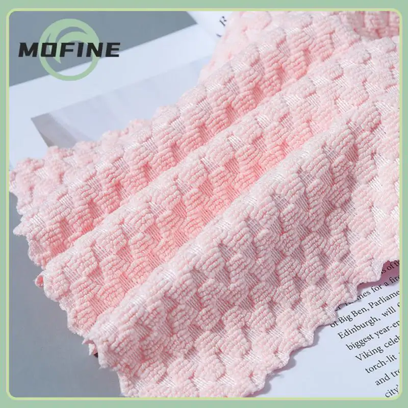 

Comfortable Cleaning Cloth Solid Color Modern Minimalist Seamless Wipe Superfine Fiber Skin-friendly Rag Strong Water Absorption