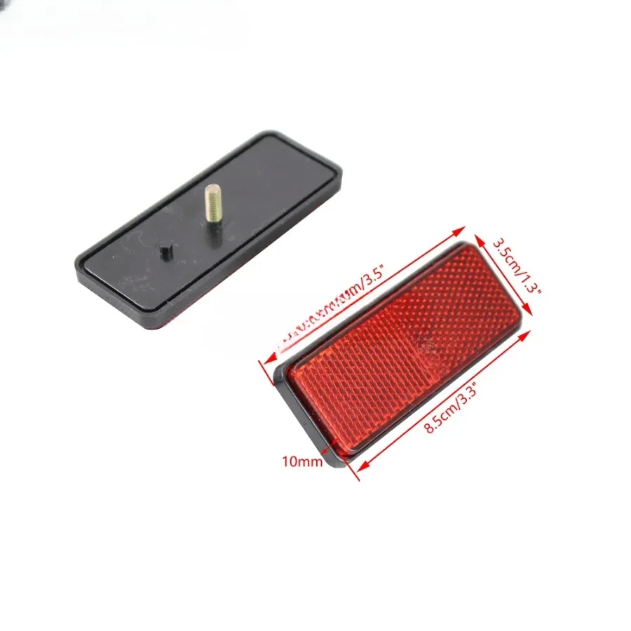 Универсальные красные пластиковые отражатели для мотоциклов Harley Honda Suzuki Yamaha Cruiser