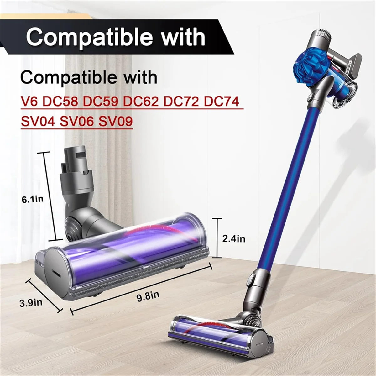 Турбинная щетка для Dyson V6 DC58 DC59 DC62 DC72 DC74 моторная пылесос с высоким крутящим