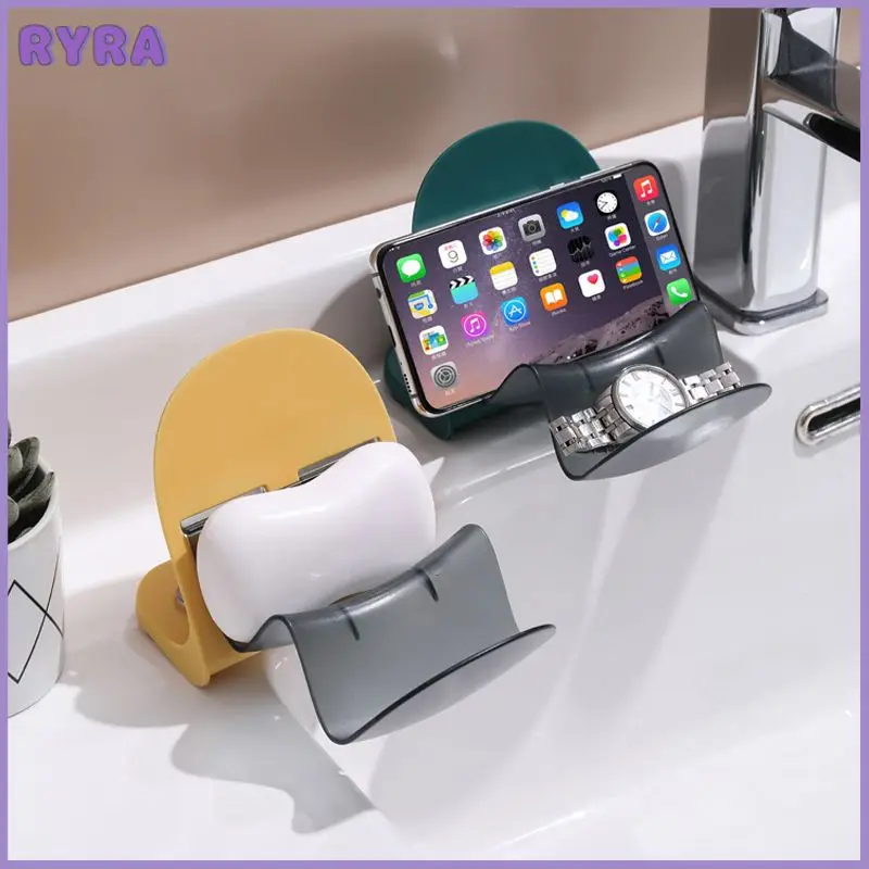 

Multifunction Soap Dishes Bathroom Free-perforated Drain Holder Suction Cup Washbasin Sundries Organizers Home Soap Boxes