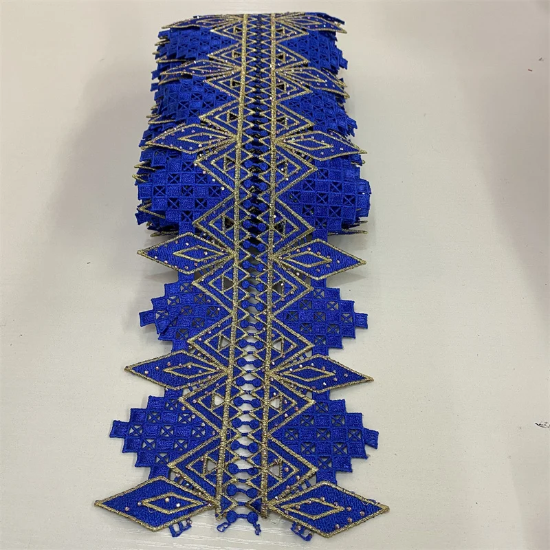 

10 ярдов, кружевная лента с отделкой, сетка для костюмов, платья, отделка краев, королевская синяя кружевная ткань, строчка на платье