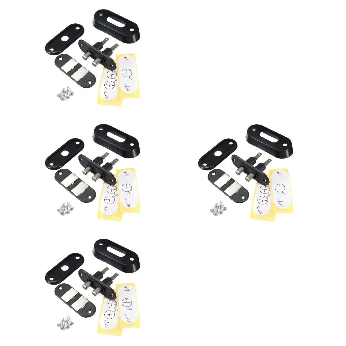 

4pcs Black Sliding Door Switch for Car Van Alarm Central Locking Systems for T4