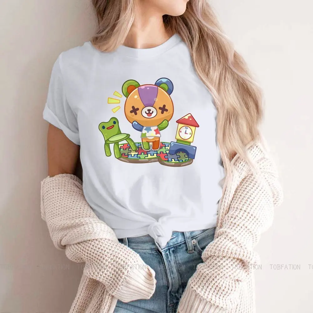 

Animal Crossing Timmy Game Girls T Shirt Bear Boy Female Tops Harajuku Funny Tees Ladies 5XL Oversized Tshirt