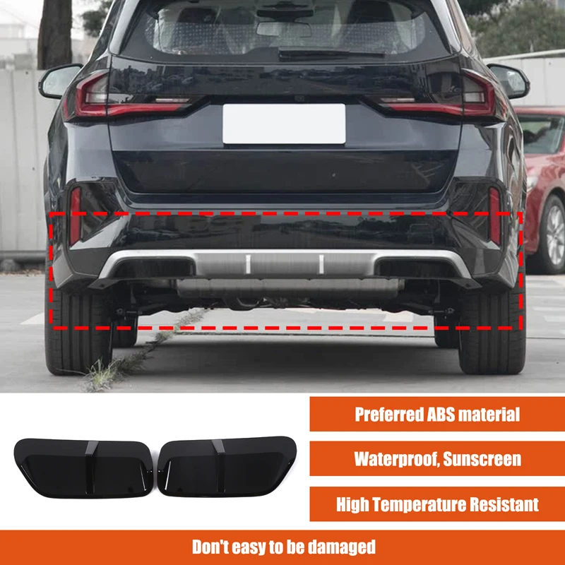 Фото ABS автомобильный задний бампер, спойлеры для горла, рамка, наклейка для BMW X1 U11 2023 2024 2025 + автомобильные аксессуары №1