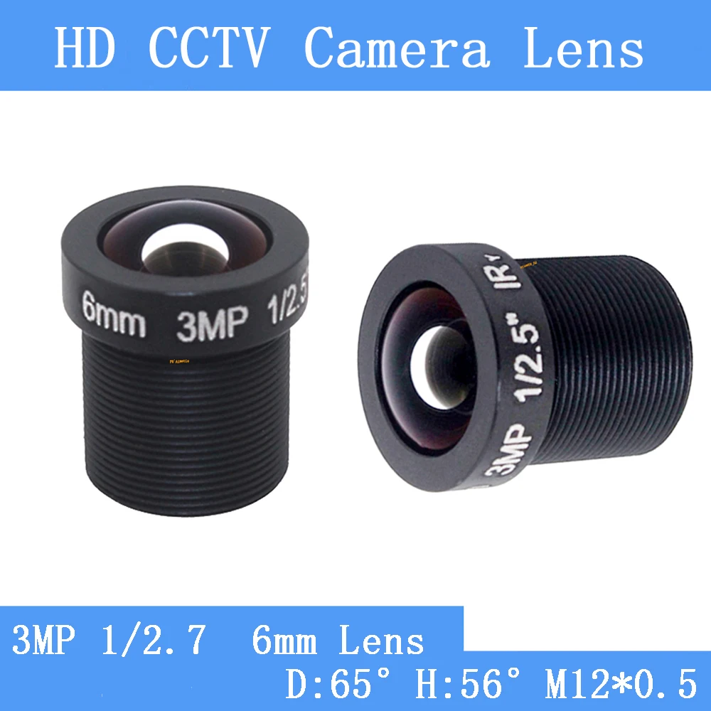 Фото 3MP HD с низким уровнем искажений 6 мм объектив M12 CCTV объектив для Full HD MTV Mount IP-камера видеонаблюдения M12 * 0,5 №1