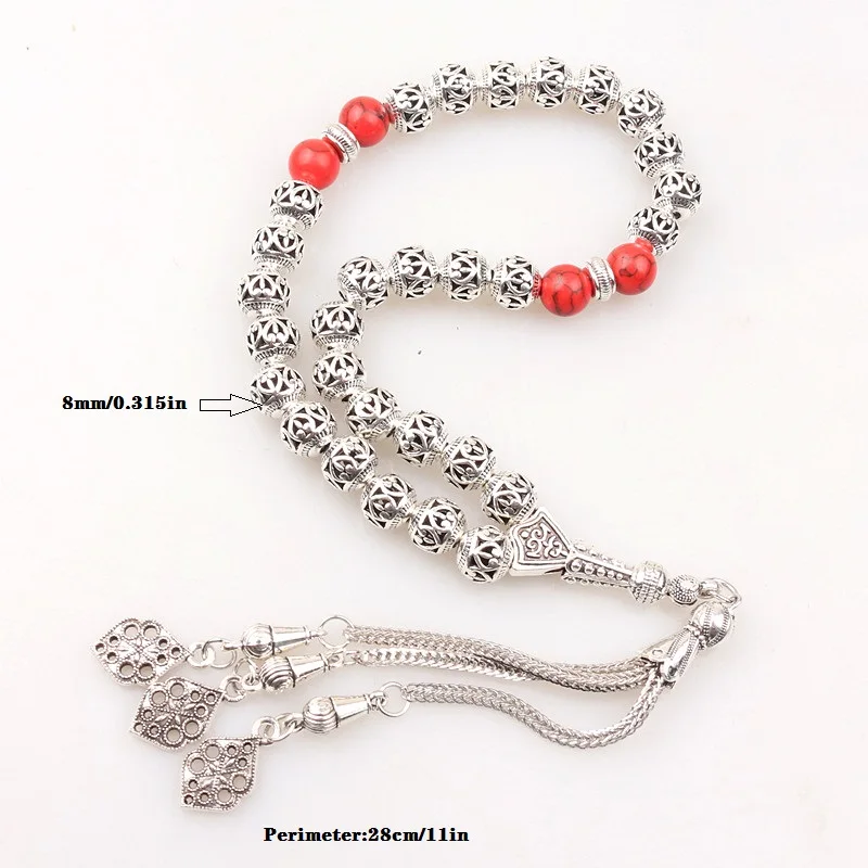 Бусины из сплава 8 мм 33 молитвенные бусины исламский Розарий для женщин и мужчин