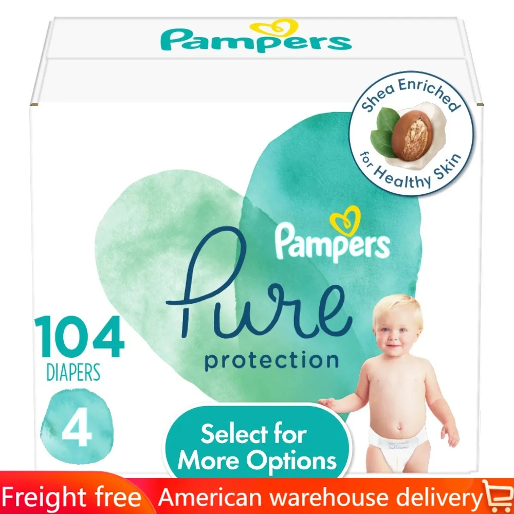 

Pure Diapers Size 4,104 Count (Select for More Options) Freight free