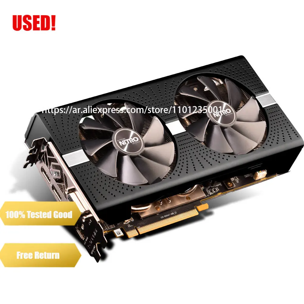 Видеокарта Sapphire Radeon RX580 8 ГБ GDDR5 PCI Express x16 3,0 для видеоигр, внешняя видеокарта