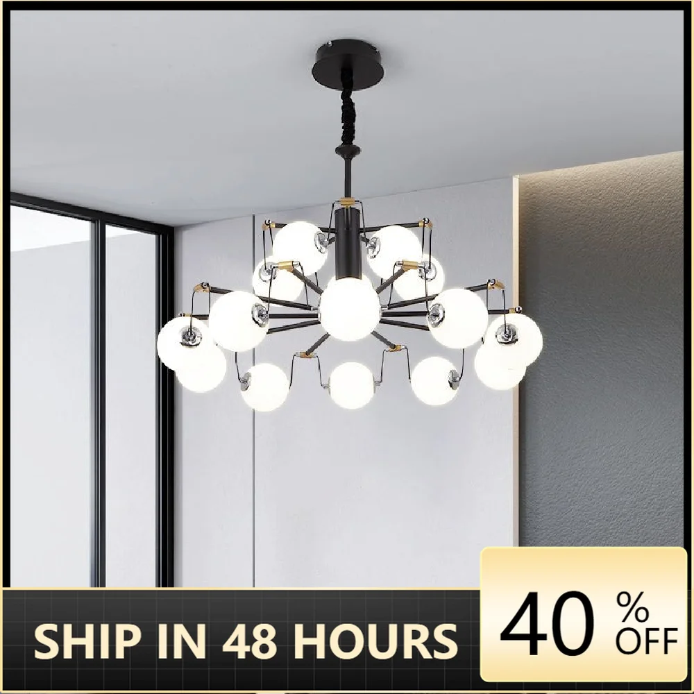 

LED Chandelier Lighting For Dining Living Room Bedroom Hanging Lamp Creative Modern Home Chandeliers Fitting Adjust 3 Colors