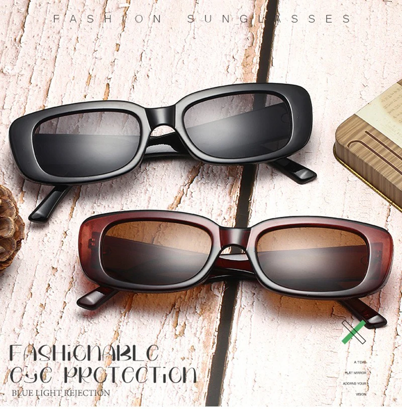 

2022 UV400 Square Sunglasses Women Luxury Brand Fashion Vintage Small Rectangle Sun Glasses Female Man Fashion Retro Sunglasses
