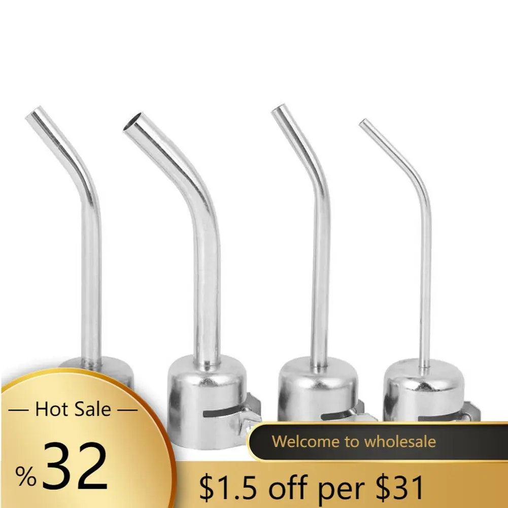 

4pcs Long Bent Curved Heat Gun Nozzles For 850 Hot Air Soldering Rework Station Air Stations Gun Nozzles Soldering Tool