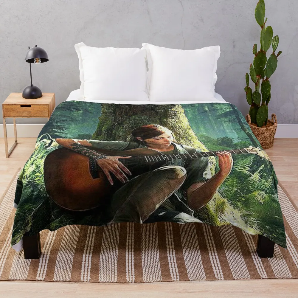 

Ellie Guitar Throw Blanket floral Throw Blanket