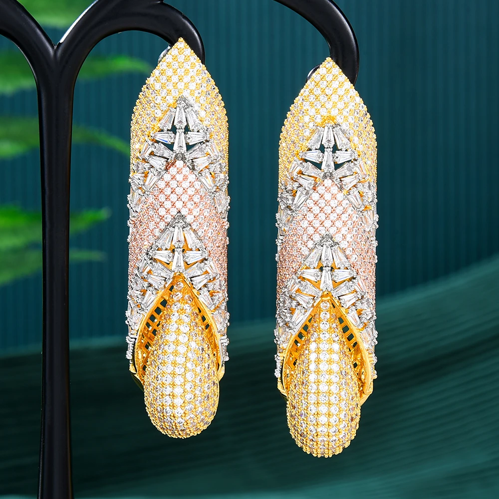 GODKI Роскошные дизайнерские геометрические африканские серьги-капли для женщин