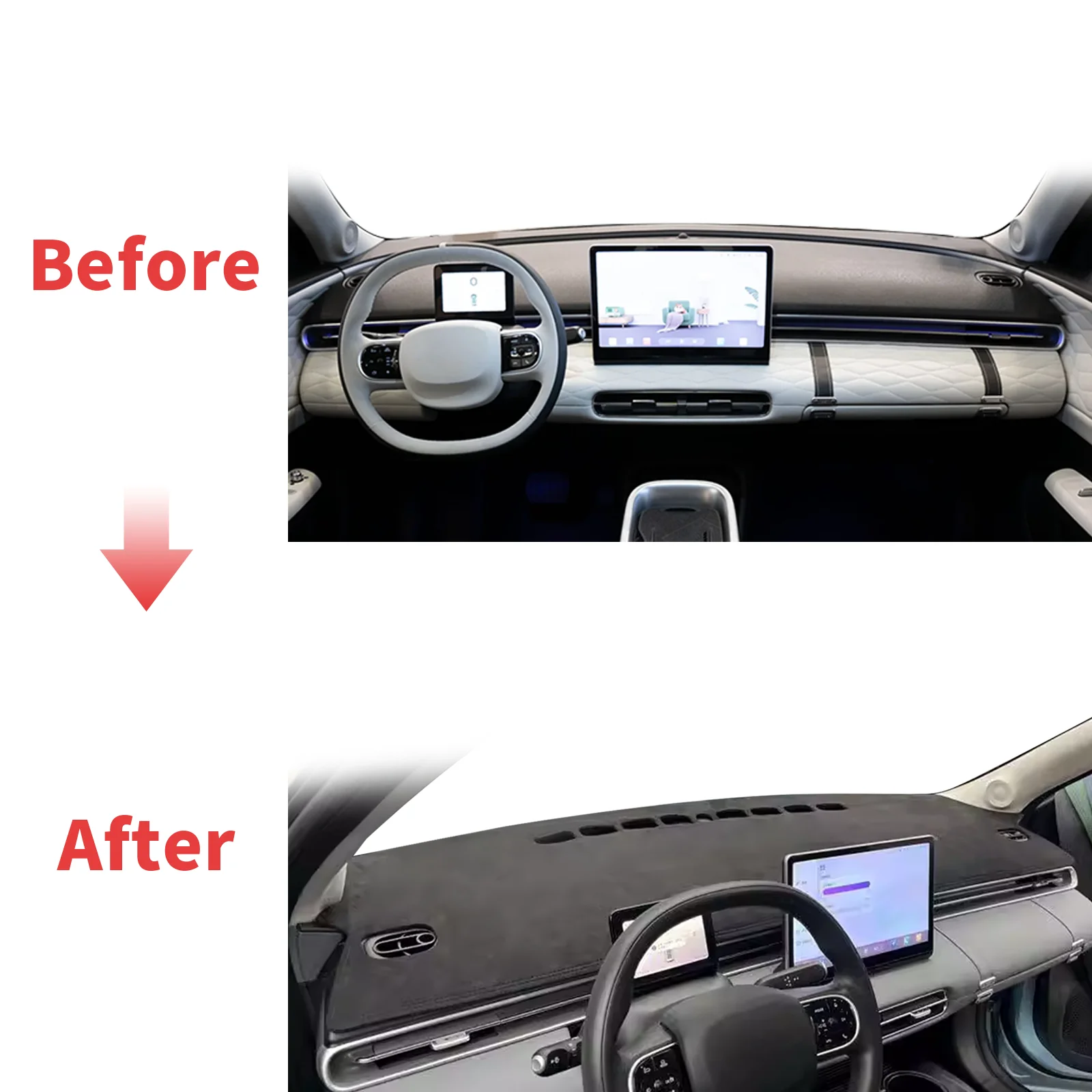 Фото Подходит для Dongfeng Nammi Box 01 2024 2025 2026: Коврик на приборную панель, защитный чехол, солнцезащитный коврик, аксессуары для автомобиля №2