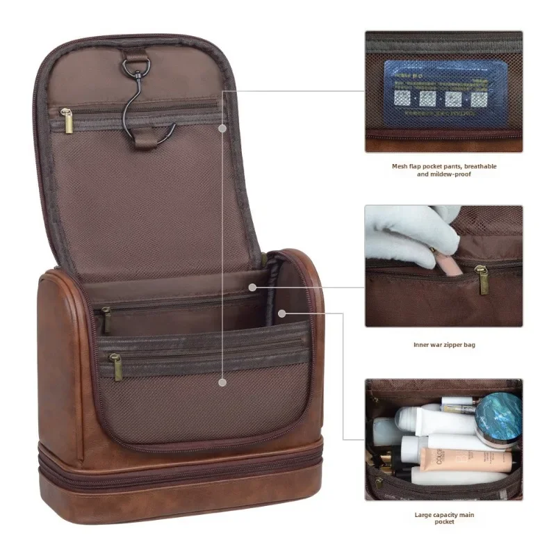 Мужская деловая косметичка большой вместимости многофункциональная