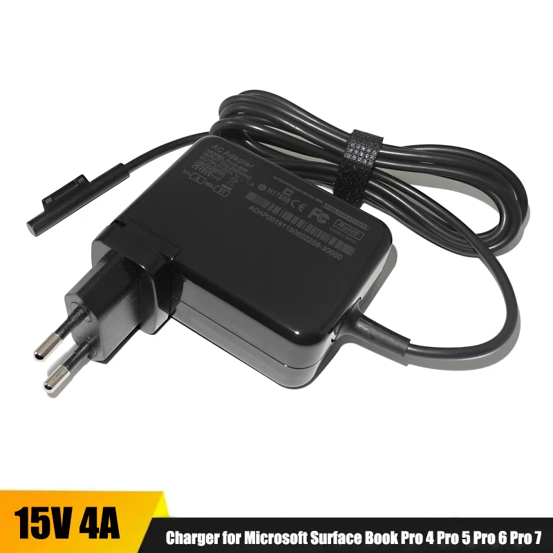 65w 15V 4A Charger for Microsoft Surface Book Pro 3/4/5/6/7 Power Adapter Supply Tablet PC Fast Charging Portable Charger