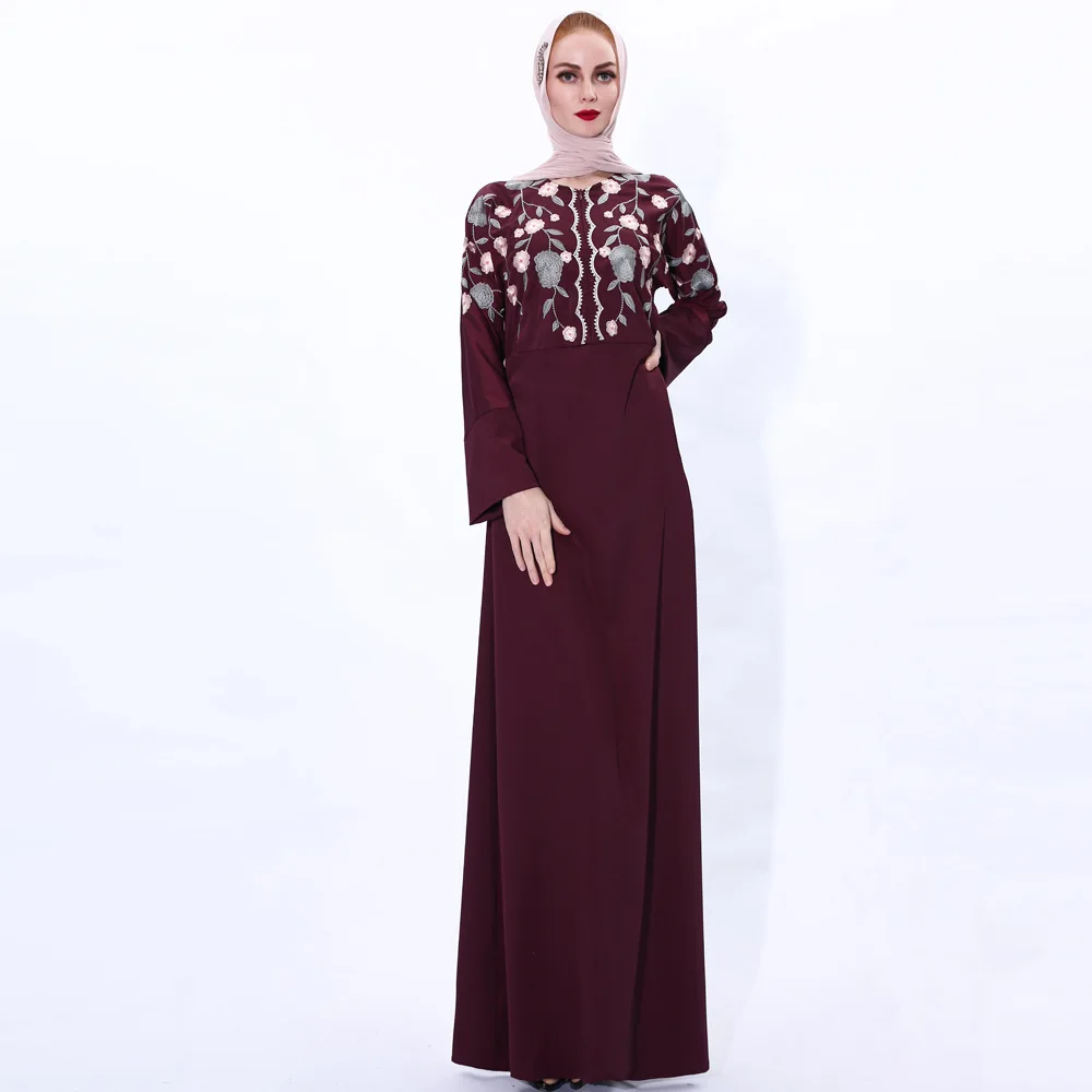 Robe Femme Musulmane Muslim Dress Retro Front Zipper Muslim Fashion Robes Dubai Abaya Turkey 2022 Ramadan Embroidered Dress