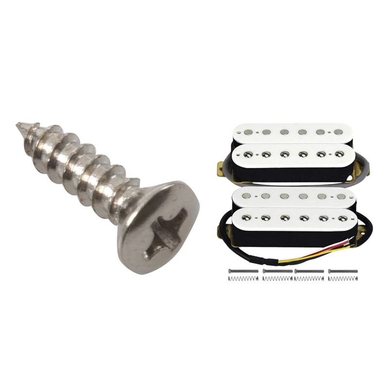 

30Pcs Pickguard Screw & 1Set High Output Alnico V Guitar Pickup Double Coil Humbucker Pickups Neck And Bridge