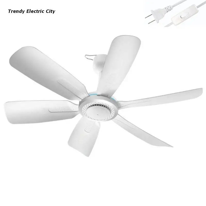

R9CD 220V 20W Hanger Fan with Switch for Household Bedroom Office School Dormitory Dorm Silent Ceiling Fans 45cm/17.7in Dia