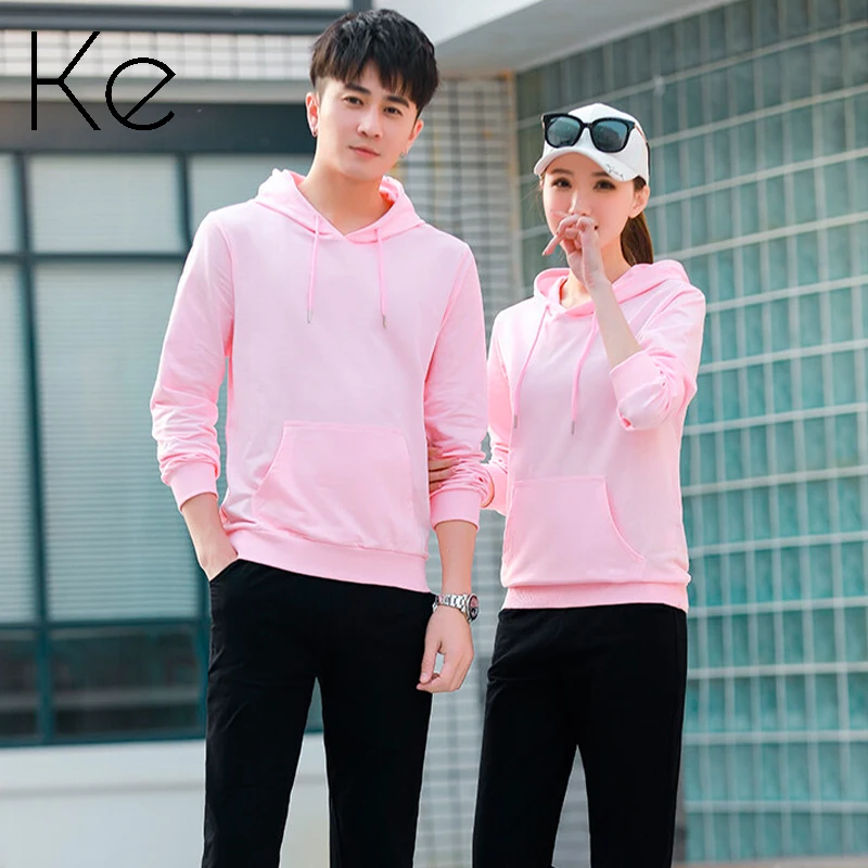 KE Sweater sports suit men's women's unisex 2022 spring new two-piece casual light big extra large size hooded sweater suit