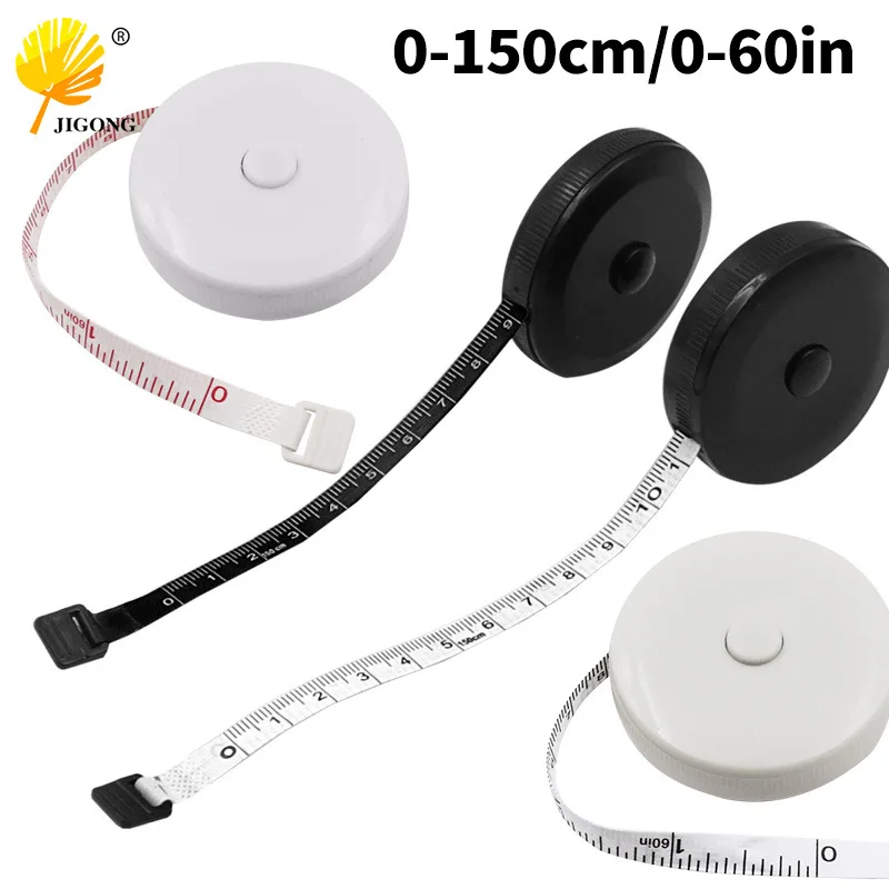 

150cm/60" Tailor tape measure clothes ruler automatic retractable plastic soft ruler body measurement gadget ruler tape