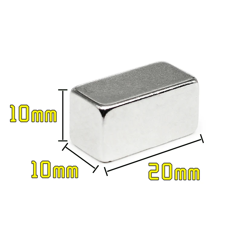 

1/2/5/10/15/20/30PCS 20x10x10 Rectangular Strong Powerful Magnets N35 20x10x10mm Block Rare Earth Neodymium Magnet 20*10*10 mm