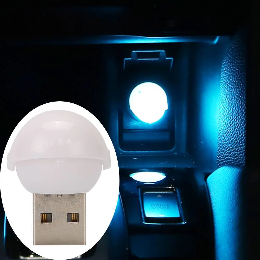 

Mini USB Ambient Light LED Atmosphere Lamp Touch Ice Blue Night Reading Lights Car Interior Decorative Light