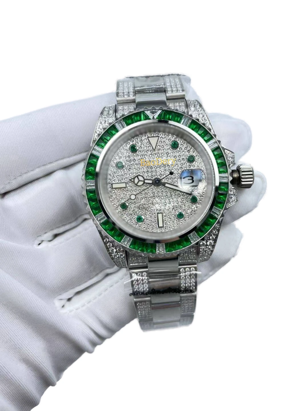 Роскошные мужские часы с логотипом 40 мм нержавеющая сталь 904 и сапфировое зеркало