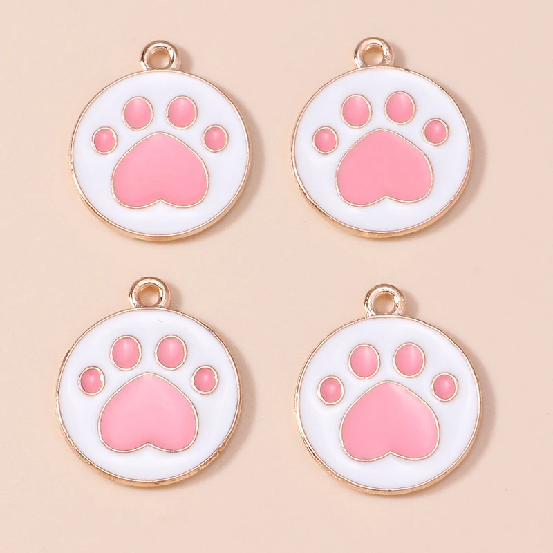 10 шт. подвески с принтом Собачья лапа |