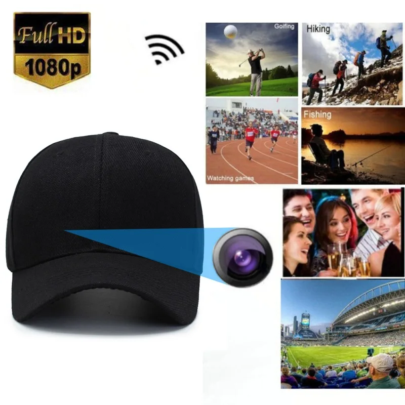 Hd 4K носимое Видео Аудио Мини Wifi IP камера draagnaked Buiten бейсболка для клиентов Bewijs opname