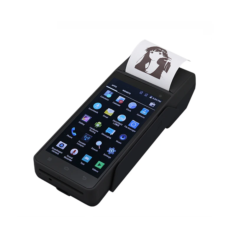 

Handheld Touch screen 4G WIFI fingerprint android smart tablet pos mobile terminal with printer