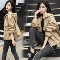 2022 spring autumn jacket women new fashion korean style trench coat large size loose student jacket short coat